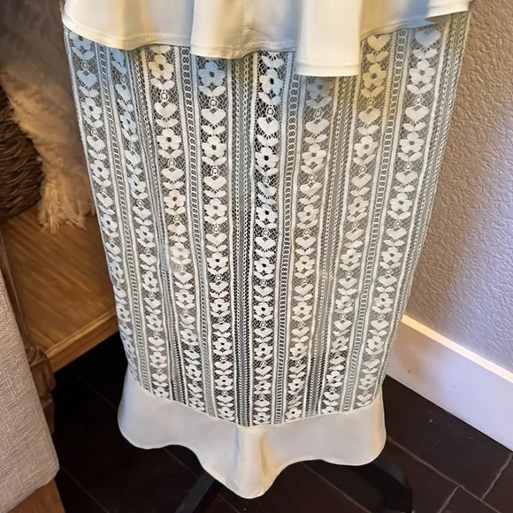 For Love And Lemons LoveBird Mint Green MIDI Lace Dress - Picture 7 of 8